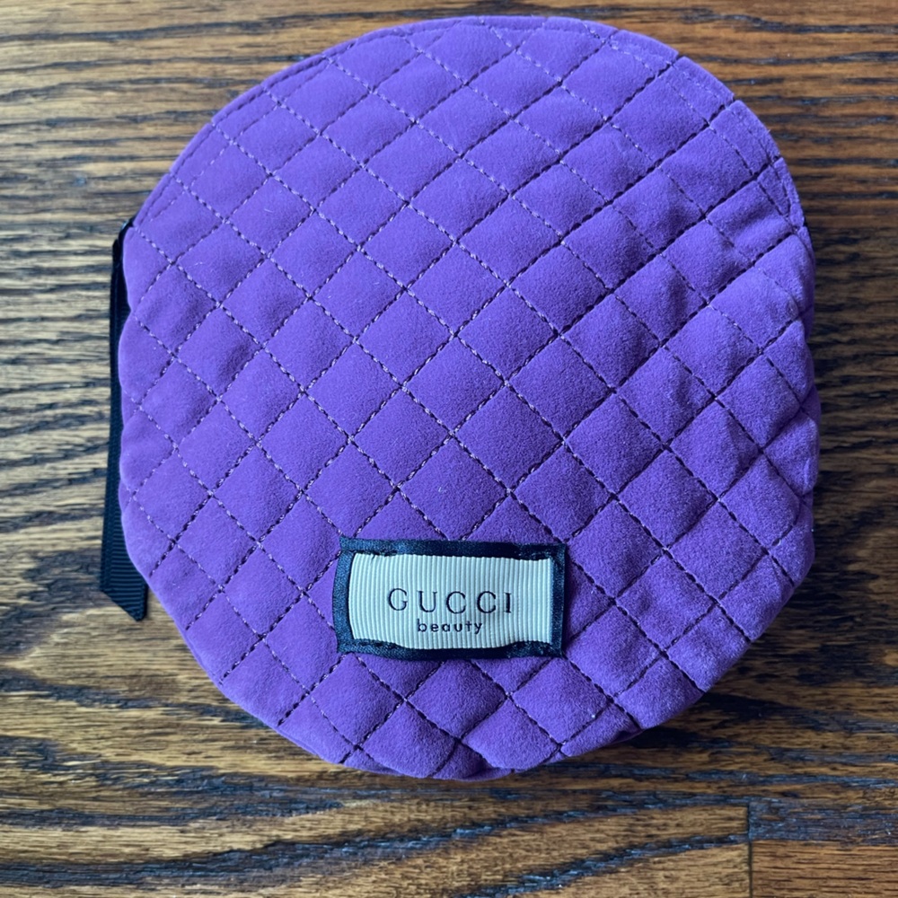 Gucci Purple Quilted Cosmetic Bag